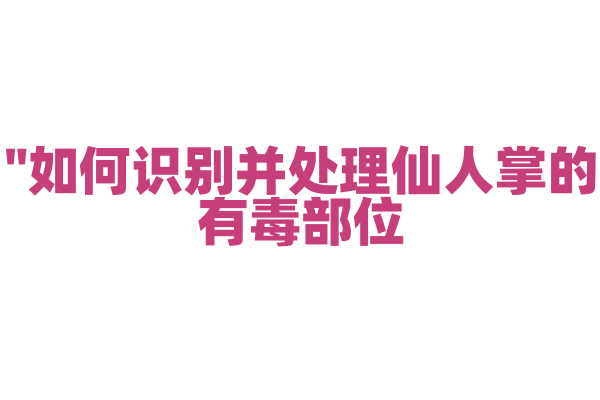 "如何识别并处理仙人掌的有毒部位？"